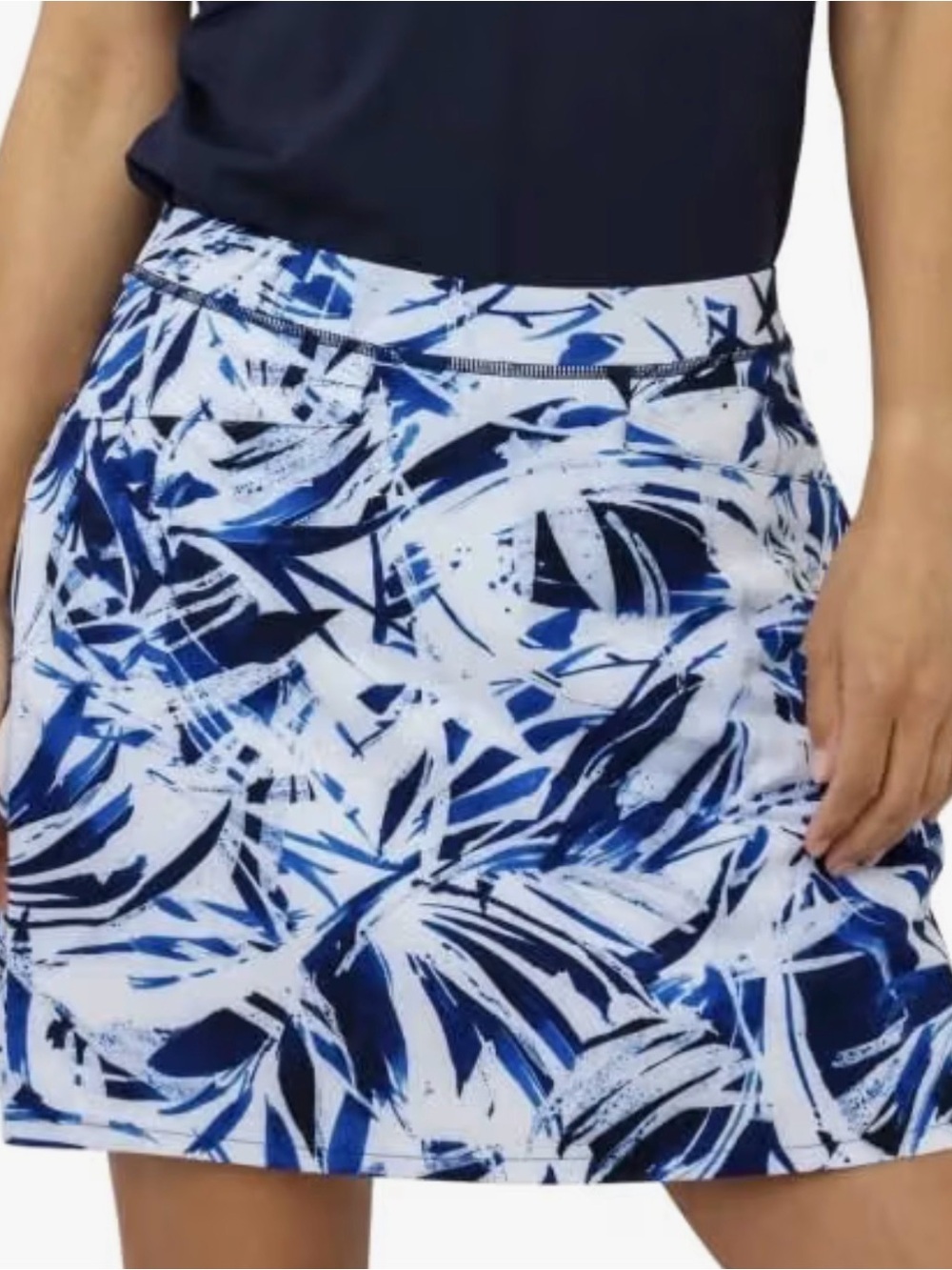 RLX Ralph Lauren Exploded Palm Aim 4 Way 17 Inch Stretch Skort, Medium, NWT